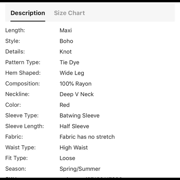 Tie-Dye Wide Leg Jumpsuit - Picture 6 of 7